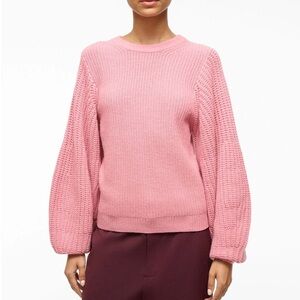 STAUD Aura Ribbed Wool-Blend Sweater
